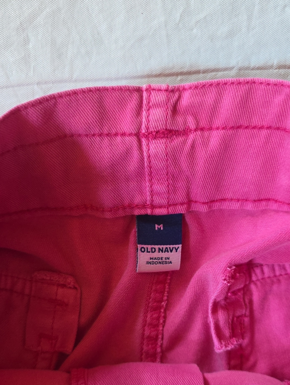 Old Navy Women's Tie-Waist 4" Cargo High Rise Shorts Pink M - Picture 2 of 11